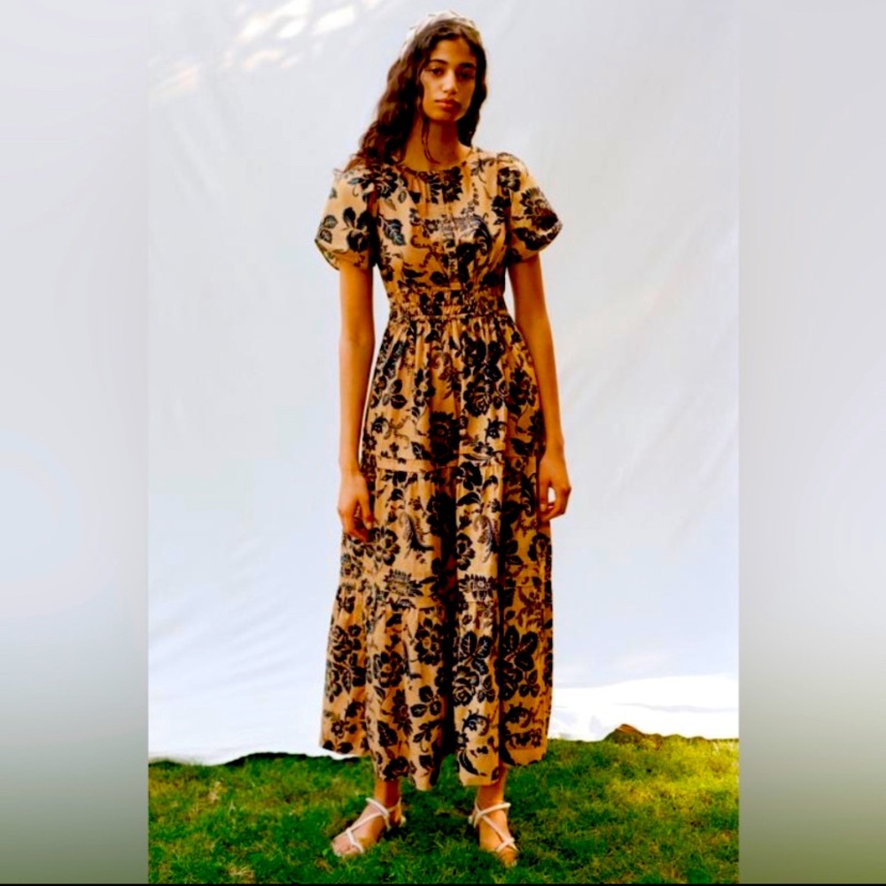 NWOT worn once coral and navy Somerset dress.
